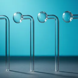 wishingbell natural 6 inch Bend Glass Oil Burner Pipe Transparent (Pack of 4) Borosilicate Glass Inside Fitting Hookah Mouth Tip image 4