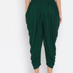 Clora Creation Women Pack Of 2 Green & Navy Blue Solid Dhoti Salwar image 3