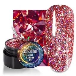 ROSALIND Shiny Rainbow Gel UV & LED Nail Polish for Glitter Painting - Shade A519 image 3