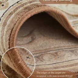 obsessions Brown and Beige Persian 5x7 Feet Machine Made Carpet image 4