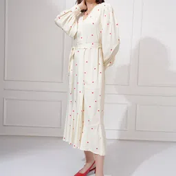 tokyo talkies Women Fit and Flare Multicolor Midi/Calf Length Dress image 4