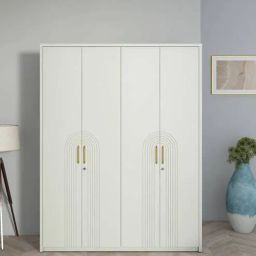 casacraft from pepperfry Casada 4 Door Wardrobe With Drawer & Locker In Pumic Grey Finish-picture-25