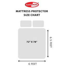 sassoon fab Laika (78X72) Terry Cotton King Size Mattress Protector in Brown Colour image 3