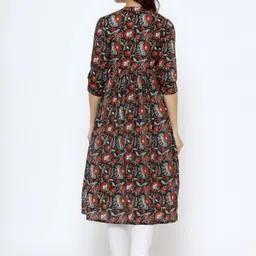 CRAFIQA  Floral Printed Floral Maternity & Nursing Cotton Kurta image 4