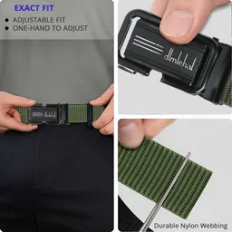 lyvi Men Casual Green Nylon Belt image 3