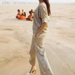 Dash and Dot  Women Embellished Relaxed Flared Parallel Trousers image 2