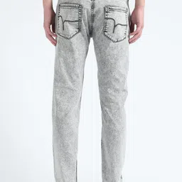 Flying Machine Men Tapered Fit Low Distress Heavy Fade Cotton Stretchable Jeans image 2