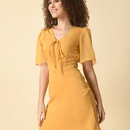 Tushita Flared Sleeve Georgette Dress image 4
