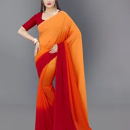 moda rapido ANAND SAREES Colourblocked Dyed Saree image 4