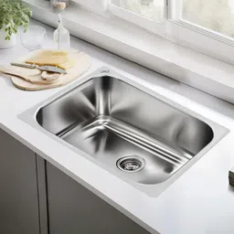 lipka 18"x16"x8" Round Single Bowl Kitchen Sink | Premium Stainless Steel Sink with Waste Pipe & Sink Coupling Vessel Sink-picture-21