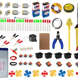 ebrand one 5 shape DC Motor, coreless drone motor Propeller, Switch, Snap connector, wire set and many more for DIY Science hobby kit Electronic Components Electronic Hobby Kit pack of 85 Motor Control Electronic Hobby Kit-picture-12