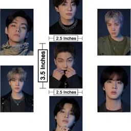 d2c BTS Band All Members Bangtan Boys Pack Of 7 Lomo Cards Photo card 300Gsm Greeting Card-picture-13