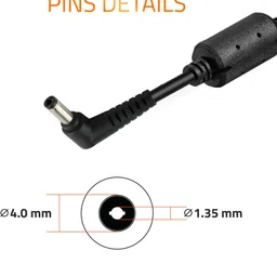 artis 45Watt Laptop Adapter without Power cord Compatible with 19V/2.37A, Pin Size: 4.0 x1.35 mm (BIS Certified) 45 W Adapter image 3