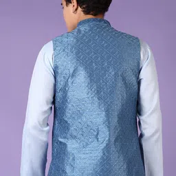 V-Mart Men Self Design Mandarin Collar Nehru Jacket image 4