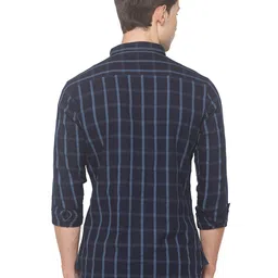 SNX Classic Tailored Fit Windowpane Checked Pure Cotton Casual Shirt image 2