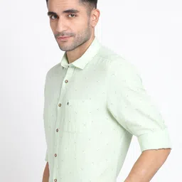 Turtle Relaxed Slim Fit Micro Ditsy Printed Formal Shirt image 3