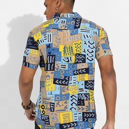 Campus Sutra Classic Spread Collar Conversational Printed Cotton Casual Shirt image 5