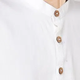 MADE IN THE SHADE Boys Band Collar Solid Cotton Casual Shirt image 4