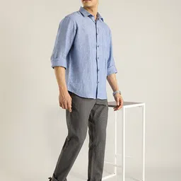 Indian Terrain Chiseled Slim Fit Opaque Pure Cotton Casual Shirt image 4