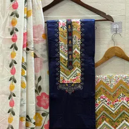 krishna boutique Unstitched Pure Cotton Salwar Suit Material Printed-picture-25
