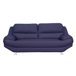 star india Milano Leatherette 3 Seater Sofa in Blue Colour image 5