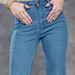 Shein Full Length Fly With Button Closure Clean Wash Jeans image 4