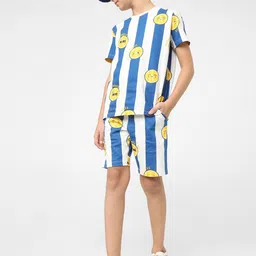 Jack & Jones Junior Boys Cotton Conversational Printed Mid-Rise Regular Shorts image 2