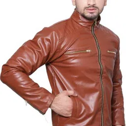 shreyatrend Men Solid Leather Jacket image 4