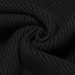farlucci Men Solid High Neck Black Sweater image 2