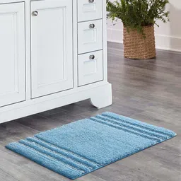 obsessions Blue Solid Polyester 32x20 Inches Max Absorbant 1 Bathmat image 1