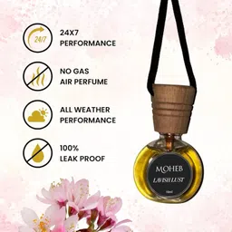 moheb Lavish Lust Car Freshener | Aromatic Car Freshner Oil Unisex C/F 10ML for Cars | Air Purifier image 3