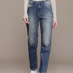 roadster Women Straight Fit Mid Rise Blue Jeans-picture-24