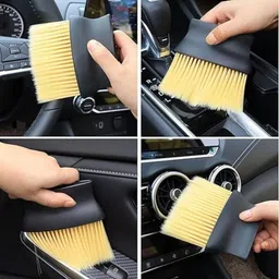 kliknest Car Cleaning Kit, Microfiber Duster & Cloth, With Interior Detailing AC Vent Brush Combo image 2