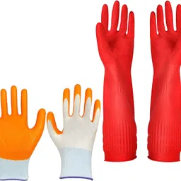 rbgiit Rubber Hand Gloves for Dishwashing, Car Washing, Gardening, Chemical Handling K2 Cycling Gloves-picture-3