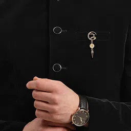 Kavove Men Deer Circle Stone Studded Statement Brooch image 2