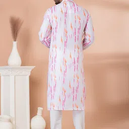 ROOTED LIBAAS Ombre Dyed Mandarin Collar Straight Kurta With Pyjamas image 4