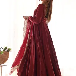 LABELKBBRAND Fit and Flare Maxi Length Ethnic Dresses image 4