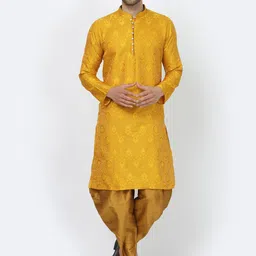 Sydney Heights Ethnic Motifs Regular Thread Work Kurta with Dhoti Pants image 3