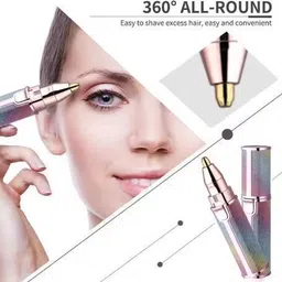 QueryZen A11 2 in 1 Painless Eyebrow Rechargable Trimmer & Facial Hair Removel for Women Cordless Epilator image 3