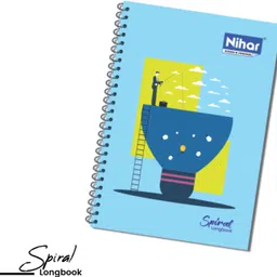 write on white CLASSIC NIHAR SPIRAL A4 Notebook RULLED 200 Pages-picture-28