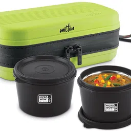 milton Town Case Microwavable Lunch Box | Inner Steel, Double Wall, Leak-Proof Design | 2 Containers Lunch Box-picture-34