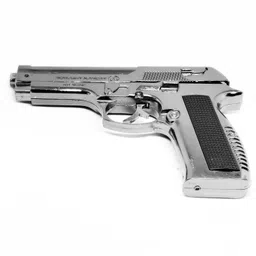 variouseye Heavy Metal Premium & Realistic Look 608 Gun Lighter with Loading Feature Windproof and Jet Flame Butane Gas Refillable Cigarette Lighter with Holster Pocket Lighter image 2