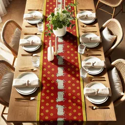 vargottam Red 152.4 cm Table Runner image 3