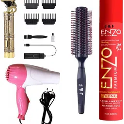 J & F Hair Trimmer,Hair Dryer, Round Comb,Hair Spray Personal Care Appliance Combo-picture-19
