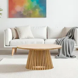 Solstice Modern Centre Coffee Table with Monolithic Elegance in Natural Oak Color-image-64
