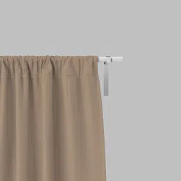 parda online Hazelnut Brown Polyster Solid 5ft Blackout Rod Pocket Window/Door (2 Pc) image 2