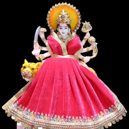 mygodgift MATA Rani,Durga MATA Dress, for Standing Idol (PINK 6Inches 11INCH IDOL DRESS) Dress-picture-18