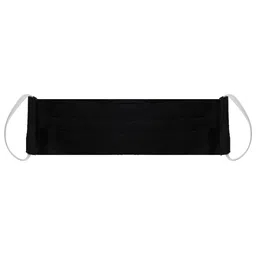VASTRAMAY Unisex Set of 3 Reusable 2-Ply Black Solid Protective Outdoor Face Masks image 3