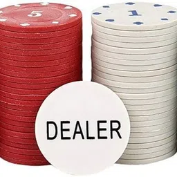 nickspool Adult Casino Style 100 Pcs Poker Chips Set in a Tin Case with 1 Dealer Button image 3