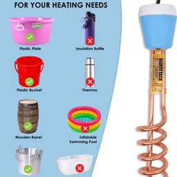 zlymo Immerssion Heater ISI Certified-IR142 2000 W Shock Proof Immersion Heater Rod image 3